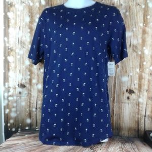 SGR navy palm tree t shirt sz med
